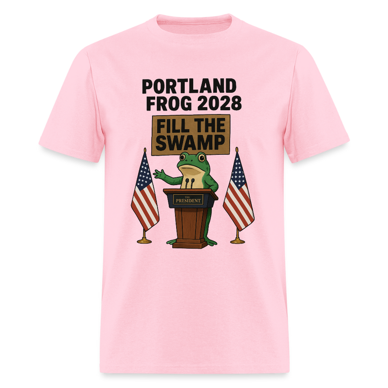 Portland Frog 2028 Fill The Swamp T Shirt - pink