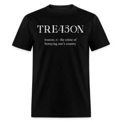 TRE45ON Distressed Impeach T Shirt - black