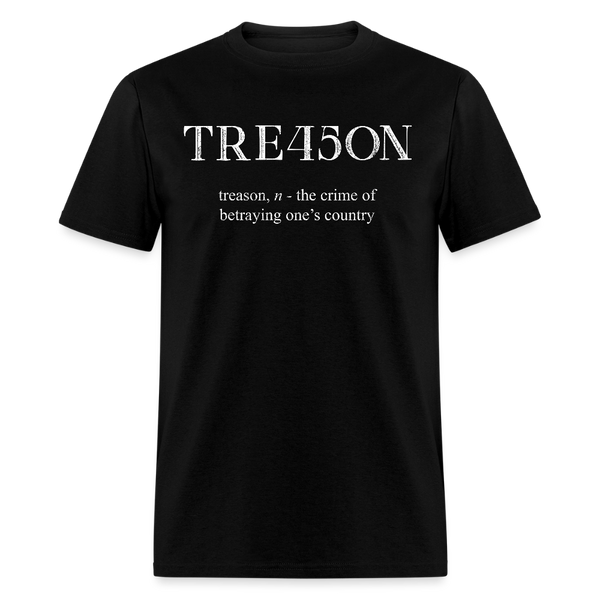 TRE45ON Distressed Impeach T Shirt - black