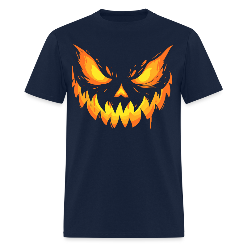 Jack O Lantern Halloween T Shirt - navy
