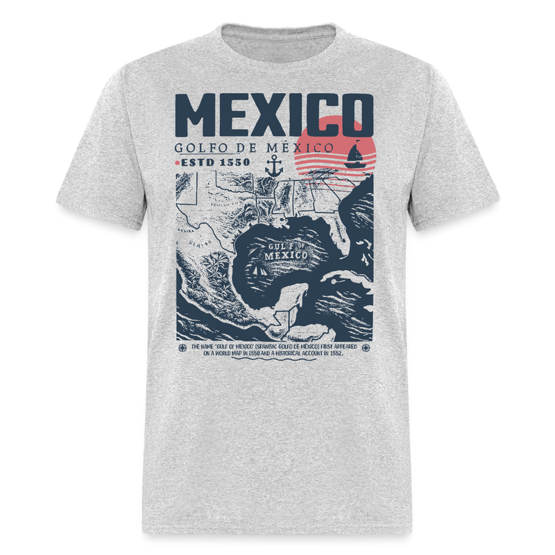 Gulf of Mexico Est. 1550 T Shirt - 6 - heather gray