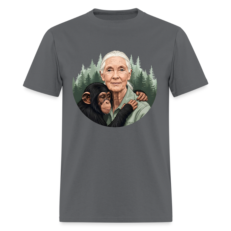 RIP Jane Goodall T Shirt - 2 - charcoal