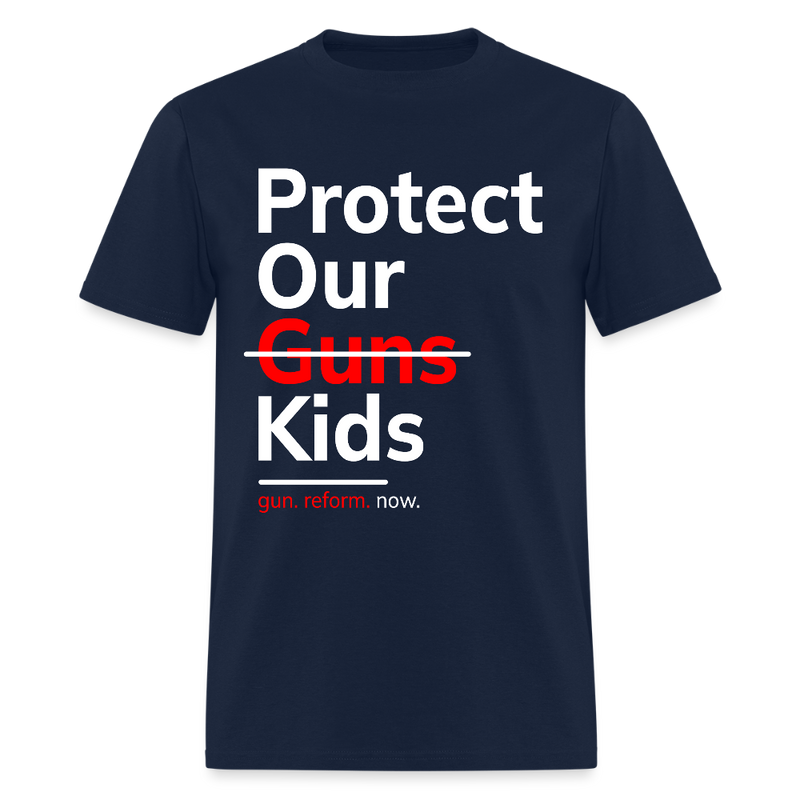 Protect Our Kids Gun Reform Now T Shirt - 2 - navy