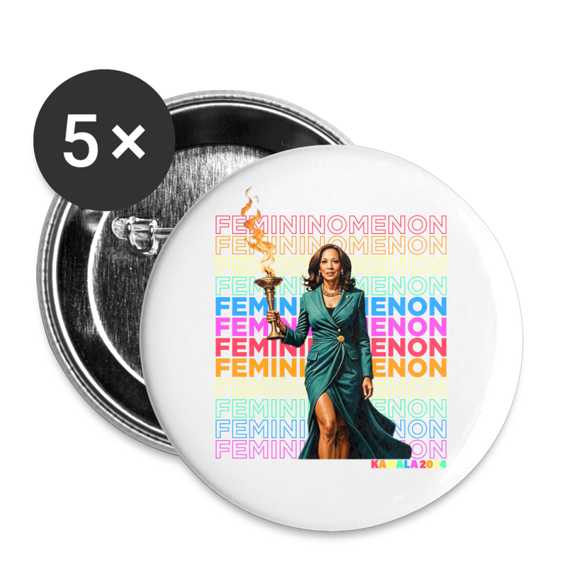 Femininomenon Button Pins (5 Pack) - white
