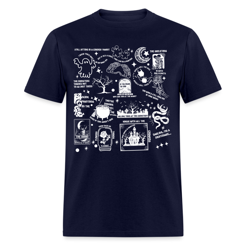 Swifties Lyrics T Shirt - navy