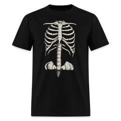 Skeleton Rib Cage Halloween T Shirt - black