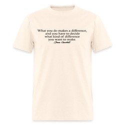 What You Do Makes A Difference Jane Goodall T Shirt - natural