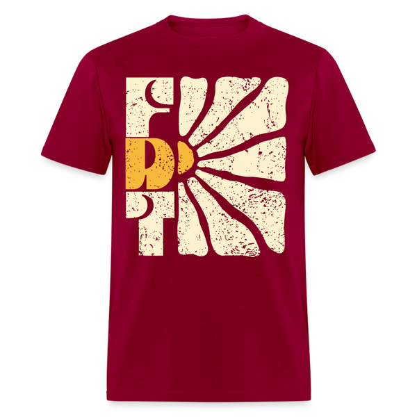 Subtle F Trump Flower T Shirt - 2 - dark red