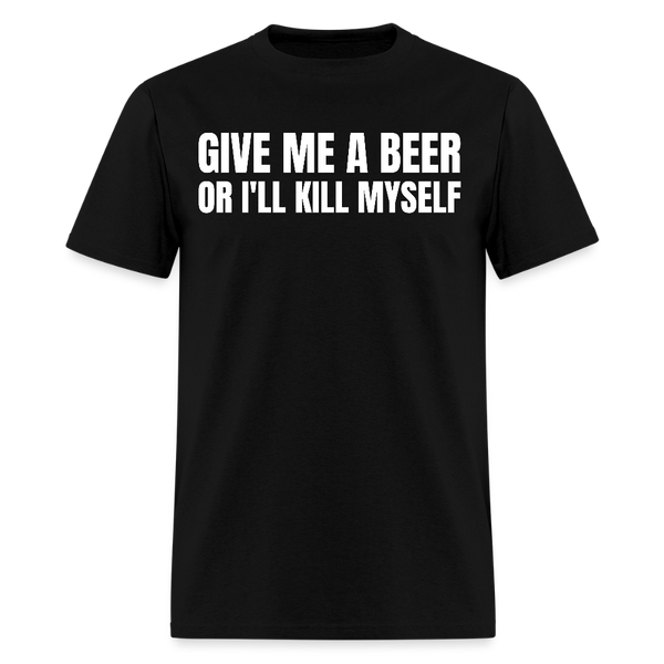 Give Me A Beer T Shirt - black