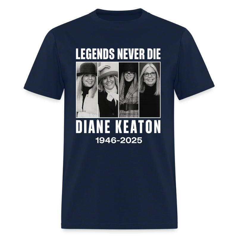 Diane Keaton T Shirt - 10 - navy