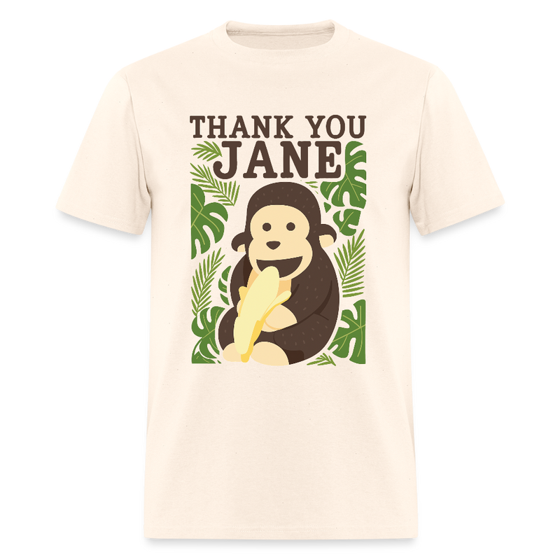 Jane Goodall Thank You Jane T Shirt - natural