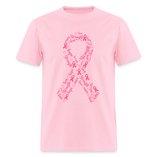 Hope Love Strength Breast Cancer Awareness Month T Shirt - pink