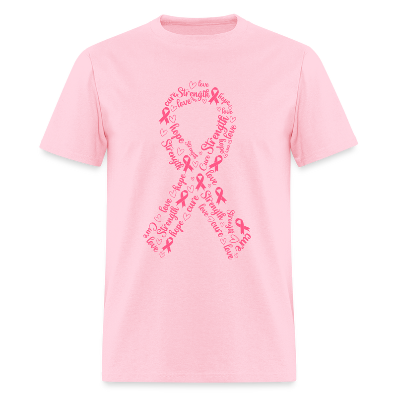 Hope Love Strength Breast Cancer Awareness Month T Shirt - pink