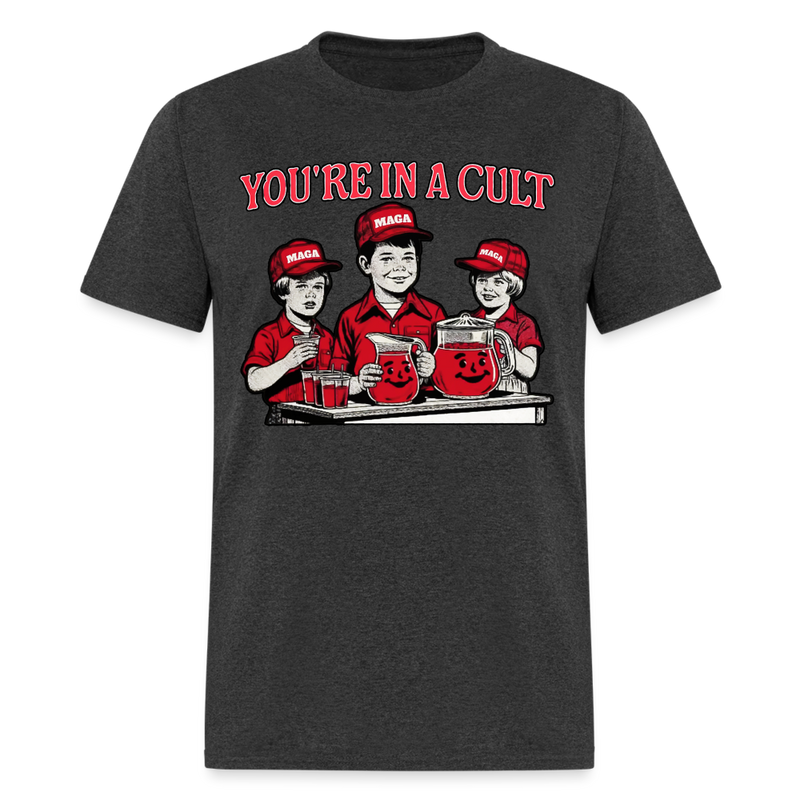 You're In A Cult Anti-Trump T Shirt - heather black