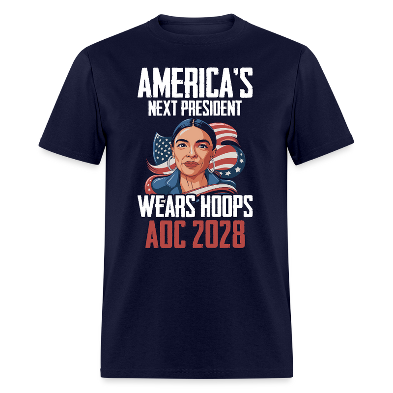 America’s Next President Wears Hoops T Shirt - navy