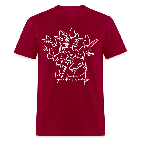 Subtle F Trump T Shirt - 2 - dark red