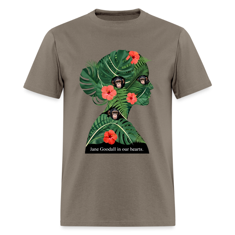 Jane Goodall In Our Hearts T Shirt - safari