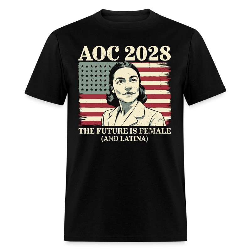 AOC 2028 The Future is Female T Shirt - black