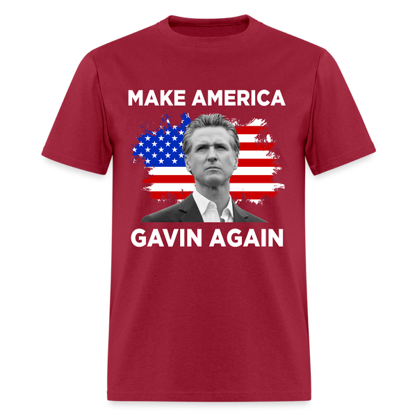 Make America Gavin Again T Shirt - dark red