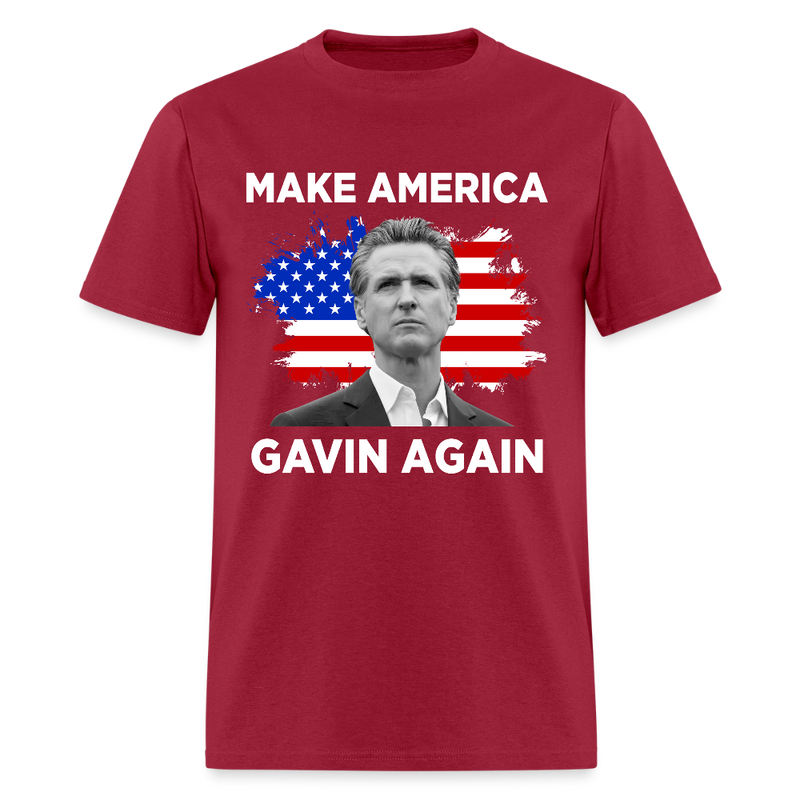 Make America Gavin Again T Shirt - dark red