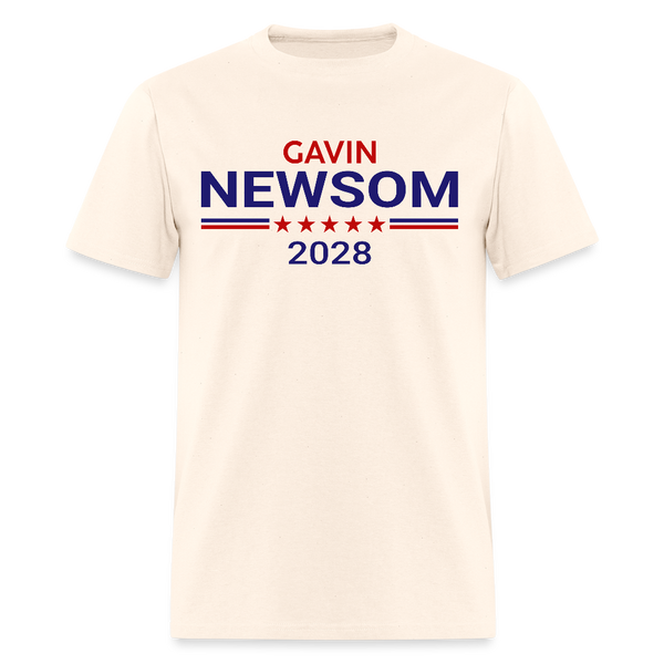 Gavin Newsom 2028 President T Shirt - natural