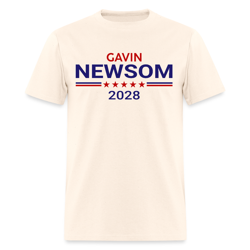 Gavin Newsom 2028 President T Shirt - natural