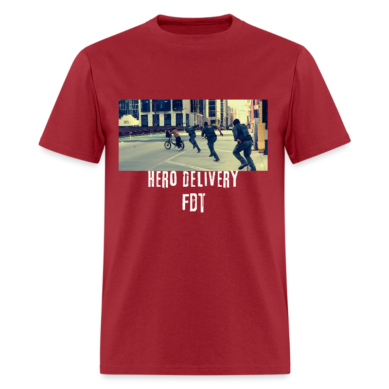 Hero Delivery FDT T Shirt - dark red