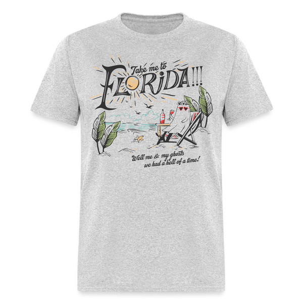 Take Me To Florida Ghost T Shirt - heather gray