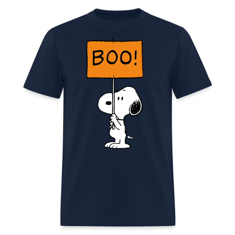 Snoopy Boo Halloween T Shirt - navy