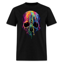 Watercolor Skeleton Halloween T Shirt - black