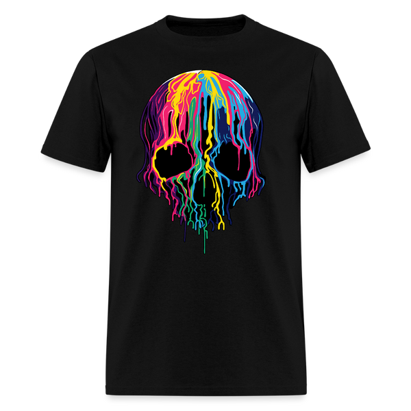Watercolor Skeleton Halloween T Shirt - black