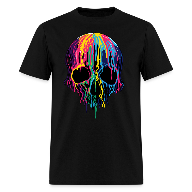 Watercolor Skeleton Halloween T Shirt - black