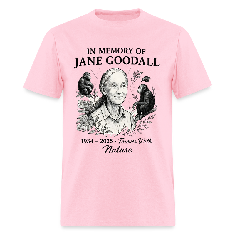 In Memory Of Jane Goodall T Shirt - pink