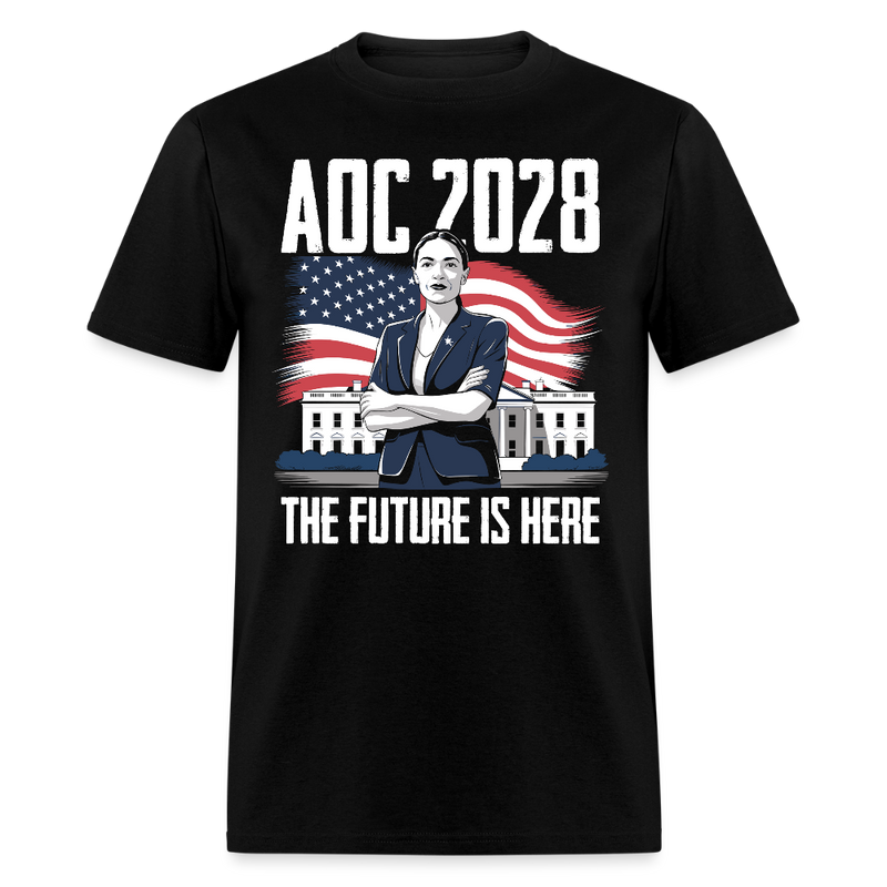 AOC 2028 The Future is Here T Shirt - black