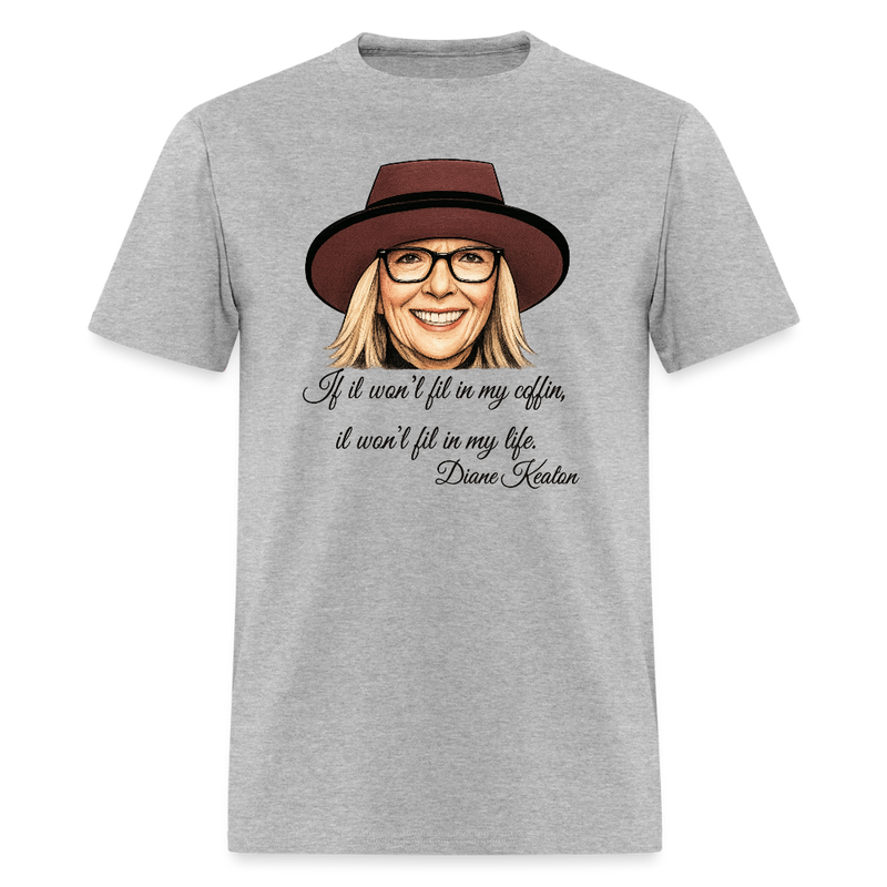 Diane Keaton T Shirt - 19 - heather gray