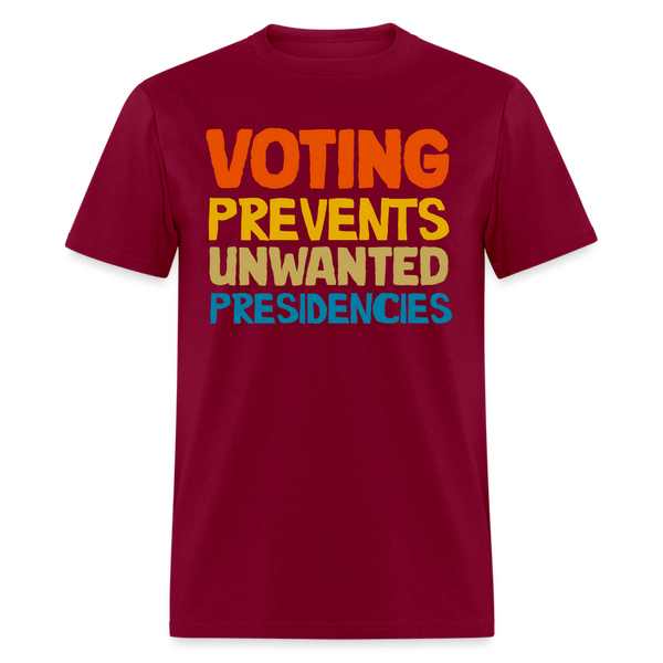 Unwanted Presidencies T Shirt - burgundy