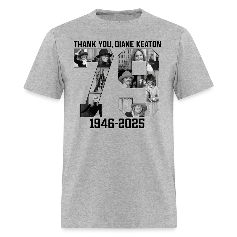 Diane Keaton T Shirt - 3 - heather gray