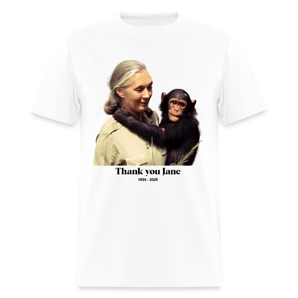 Thank You Jane Goodall T Shirt - white