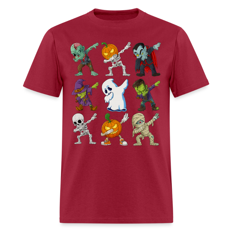 Dabbing Halloween Boys Halloween T Shirt - dark red