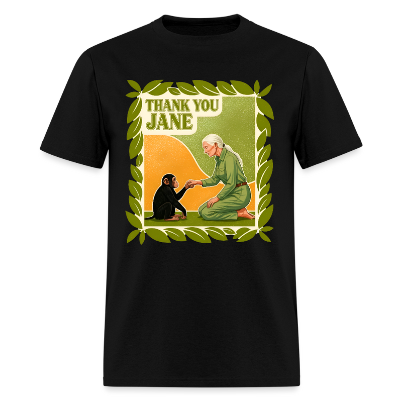 Thank You Jane Goodall T Shirt - 4 - black