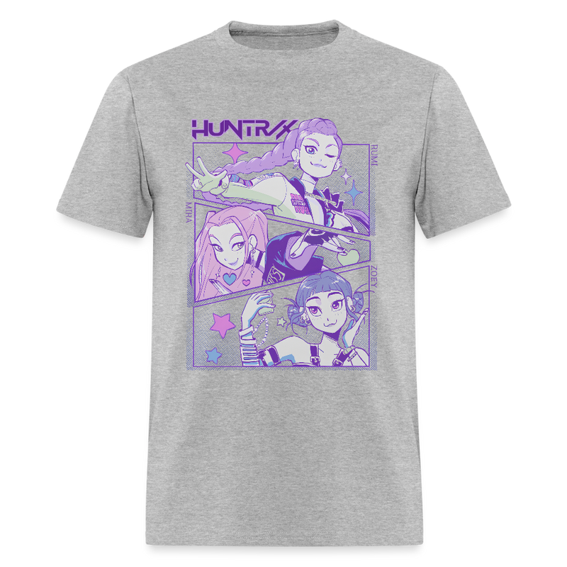 Kpop Demon Hunters Purple Huntrix Mira Rumi Joey T Shirt - heather gray