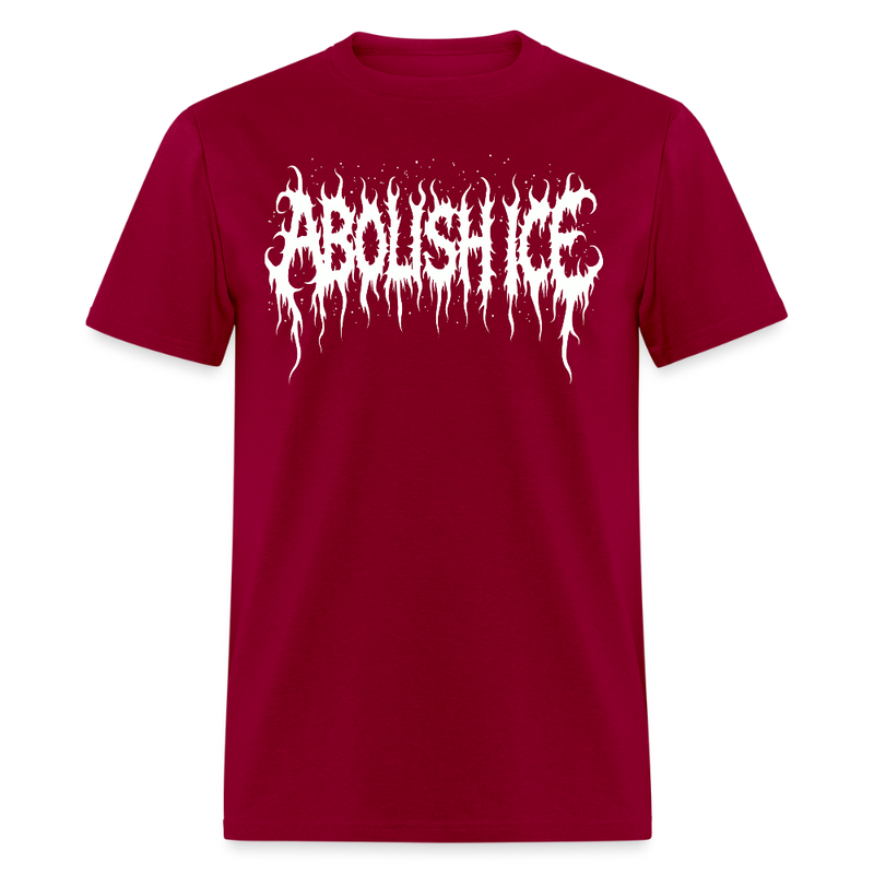 Abolish ICE T Shirt - dark red