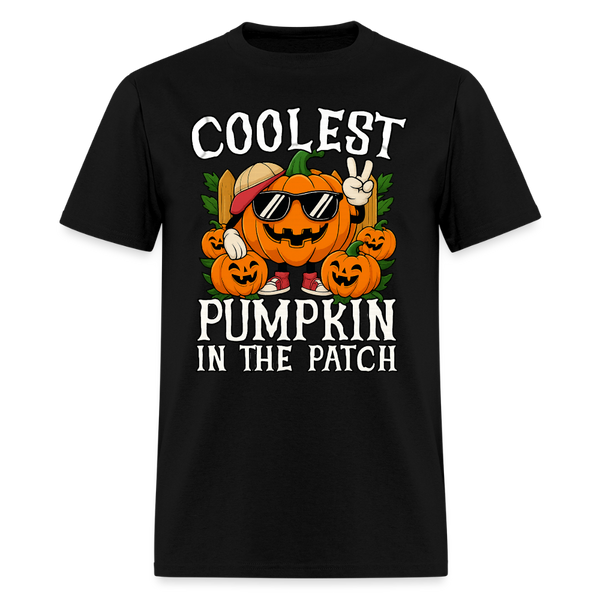 Coolest Pumpkin in the Patch Halloween T Shirt - black