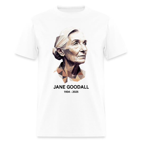 Jane Goodall 1934-2025 T Shirt - white