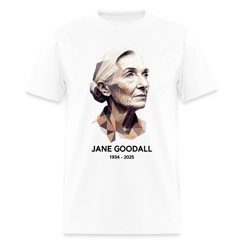 Jane Goodall 1934-2025 T Shirt - white