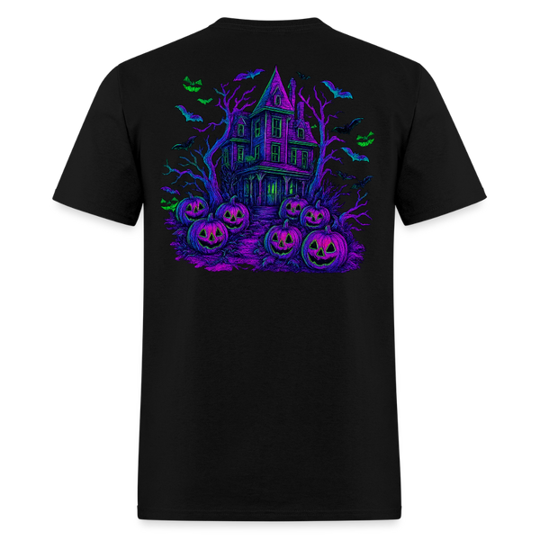 Halloween Bats T Shirt Double Sided - black