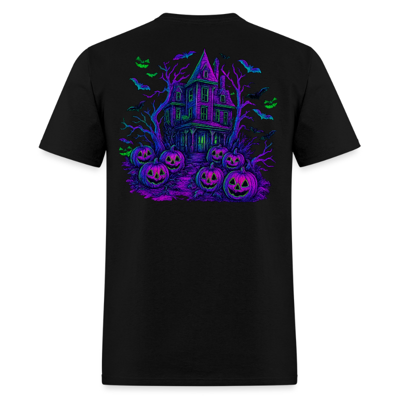 Halloween Bats T Shirt Double Sided - black