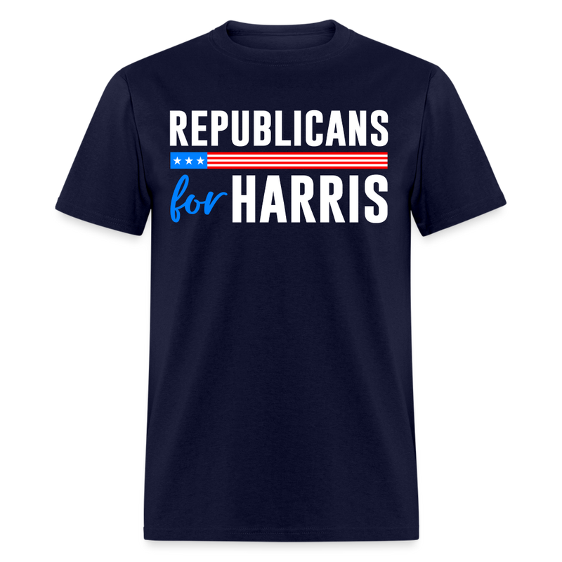 Republicans For Harris Black T Shirt - navy