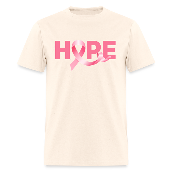 Hope Breast Cancer Awareness Month T Shirt - natural