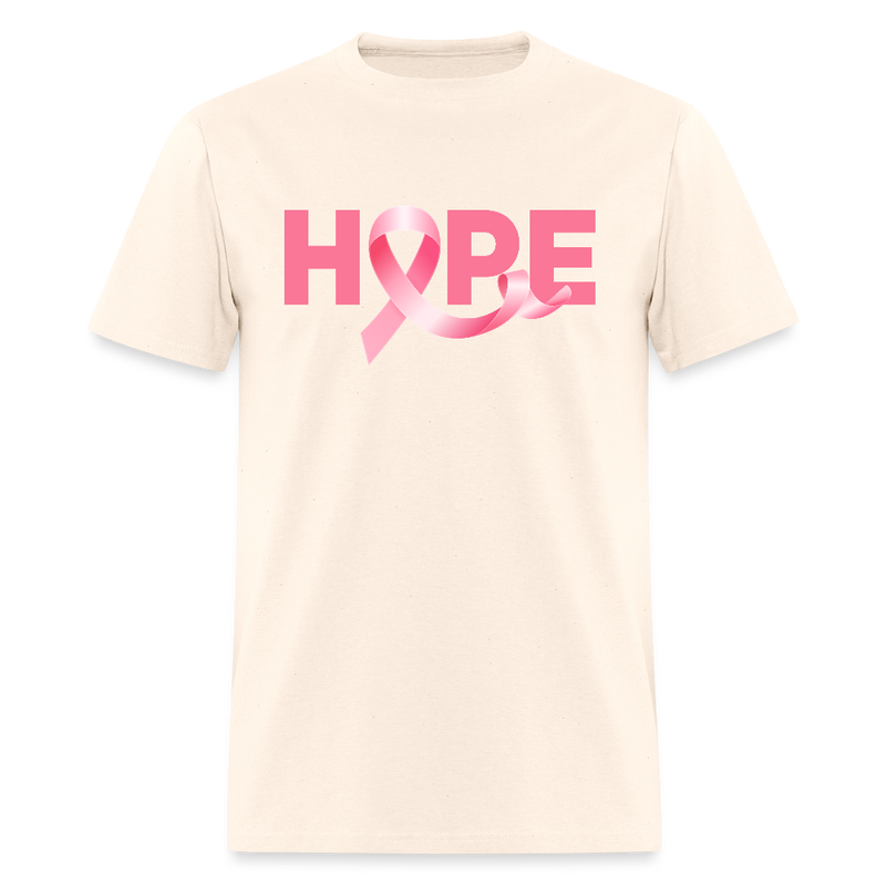 Hope Breast Cancer Awareness Month T Shirt - natural